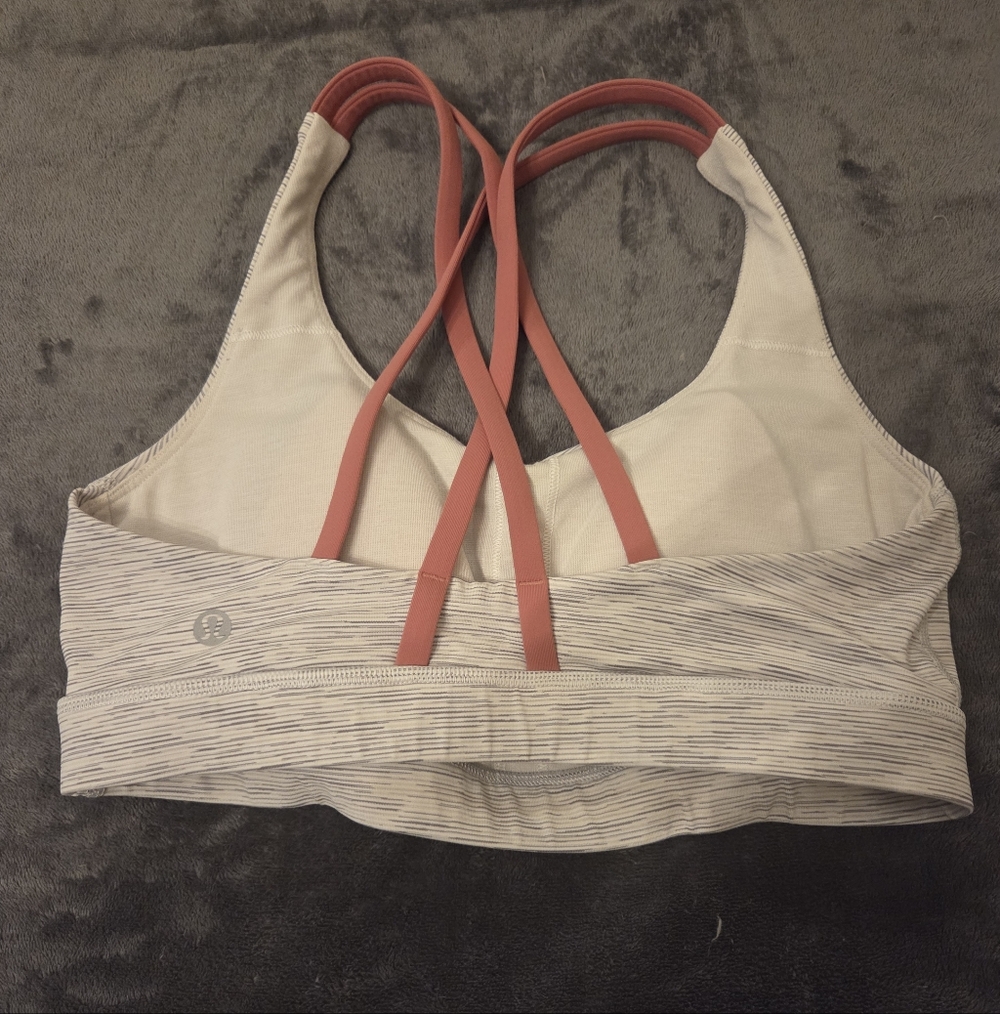 Lululemon Energy sports bra. B–D Cup. Sz 6. Wee Are From Space Nimbus Battleship